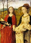 Hugo van der Goes Sts Margaret and Mary Magdalene with Maria Portinari oil painting on canvas